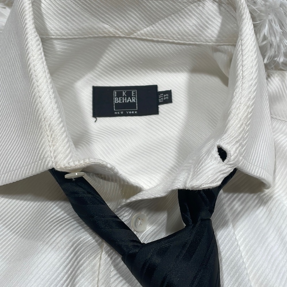 IKE BEHAR Dress Shirt (White 33 Inch Sleeves)